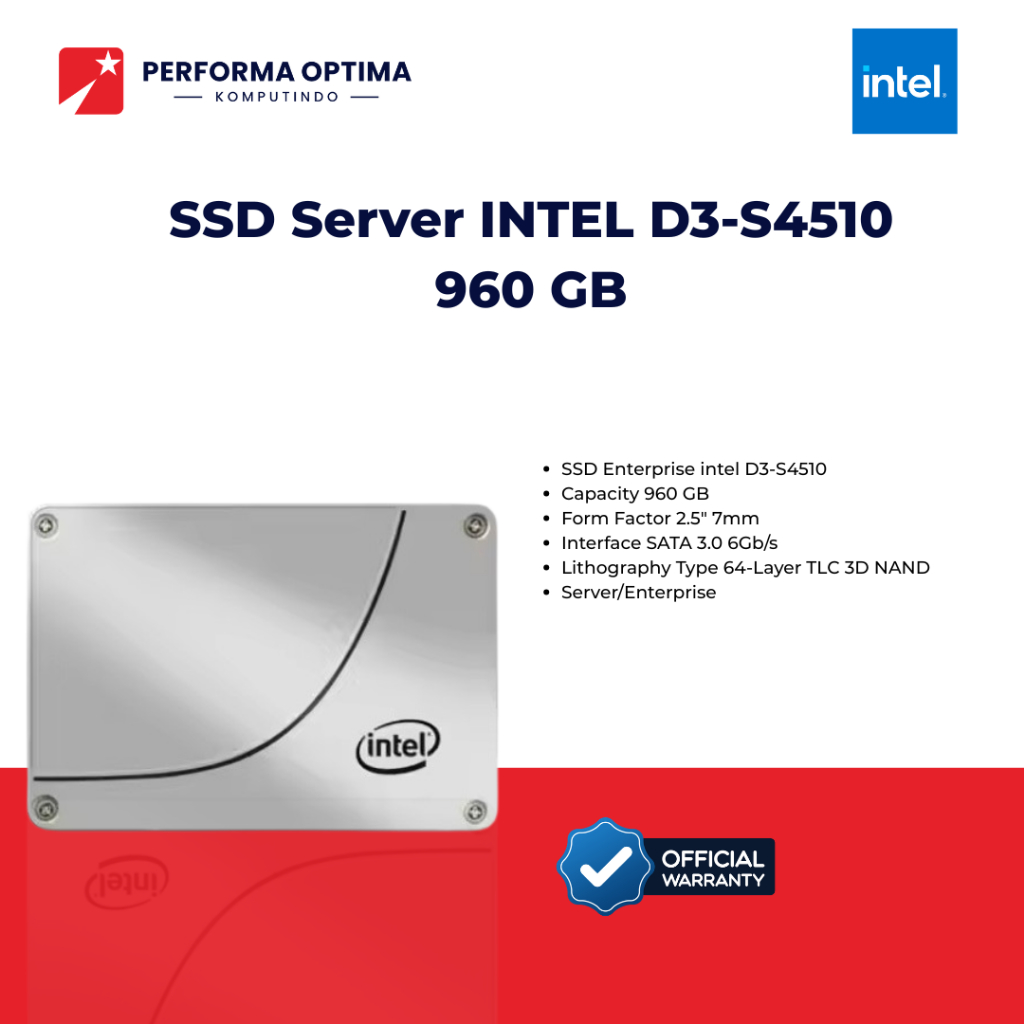 SSD Server INTEL D3-S4510 960 GB
