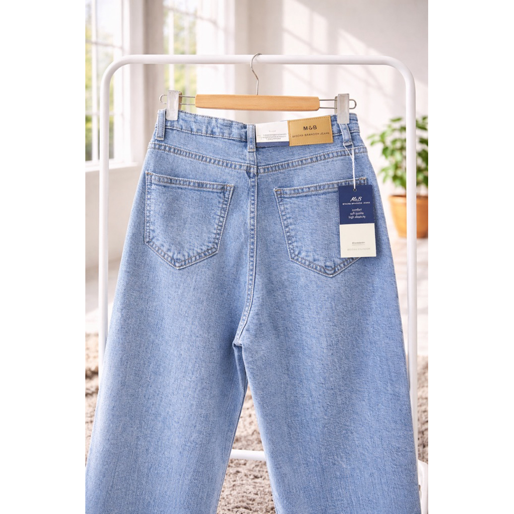 Mischa & Brandon Wide Leg Jeans Wanita