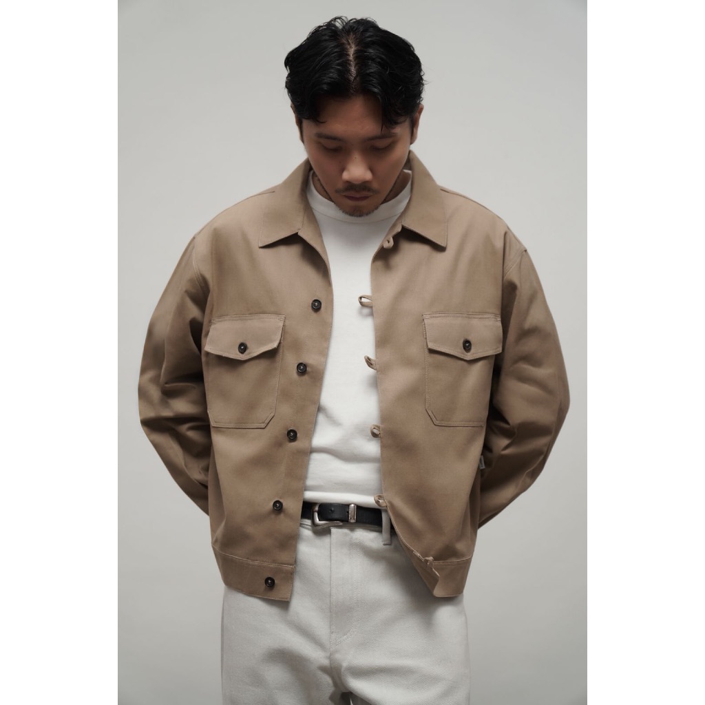 HIGHTY Landy Mocca Twill Boxy Jacket | Jaket Pria