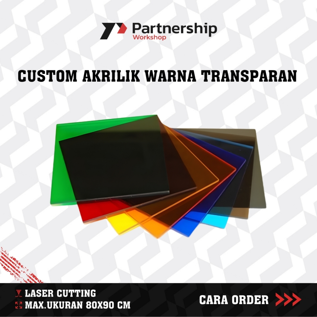ACRYLIC Akrilik Warna Transparan Custom Potong Ukuran | Lembaran Acrylic Warna Transparan 2mm