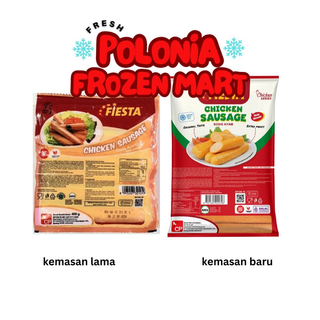 Fiesta Chicken Sausage / Sosis Ayam 400gr / Fiesta Sosis - polonia frozen