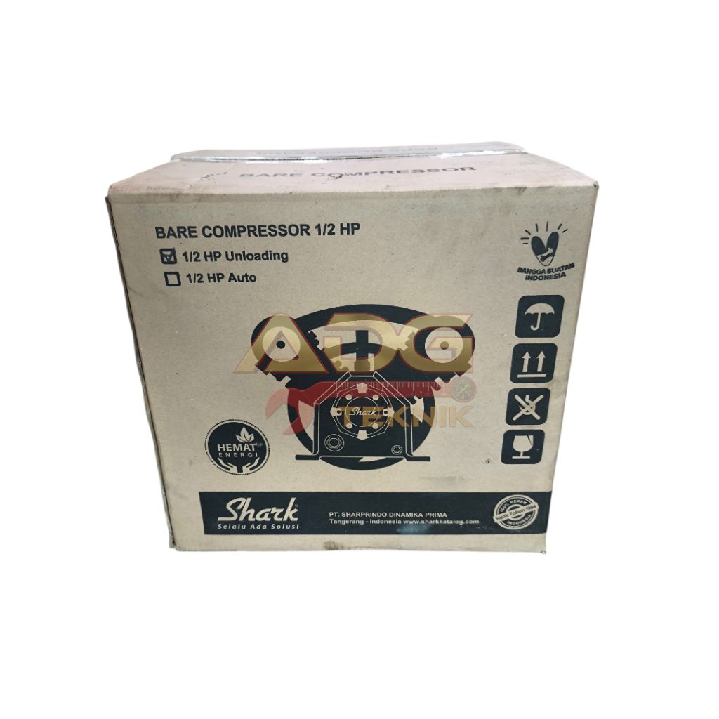 Bare kompresor Shark 1/2hp unloading AC kompresor setengah pk