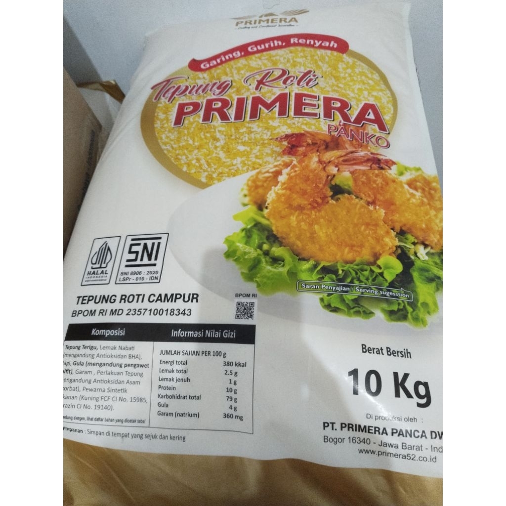 tepung roti primera panko 10 kg