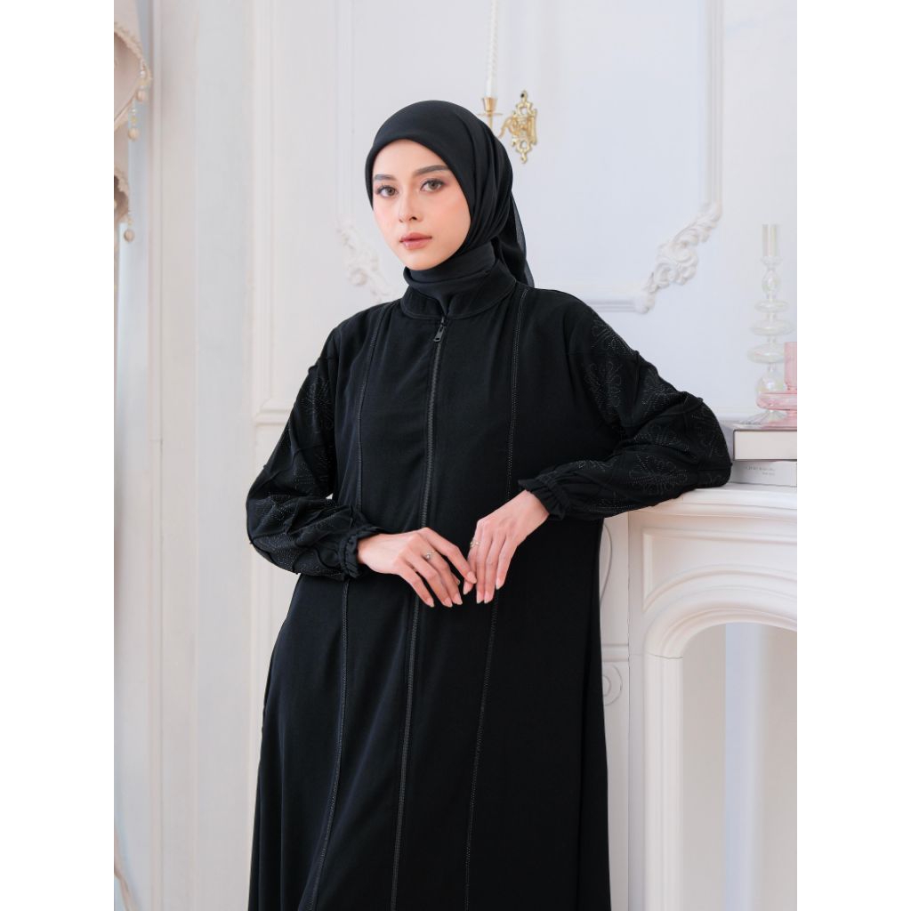 Abaya Arab Jetblack Terbaru Gamis Wanita Mewah Cantik