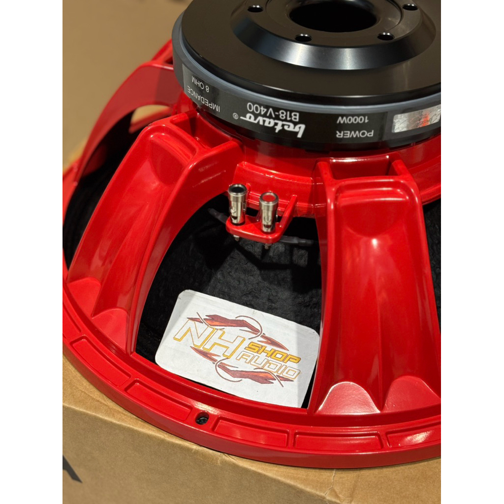Speaker BETAVO B18-V400 RED / merah series Original 18 inch Sub / Low 600-1600 Watt max Coil 4 in Da