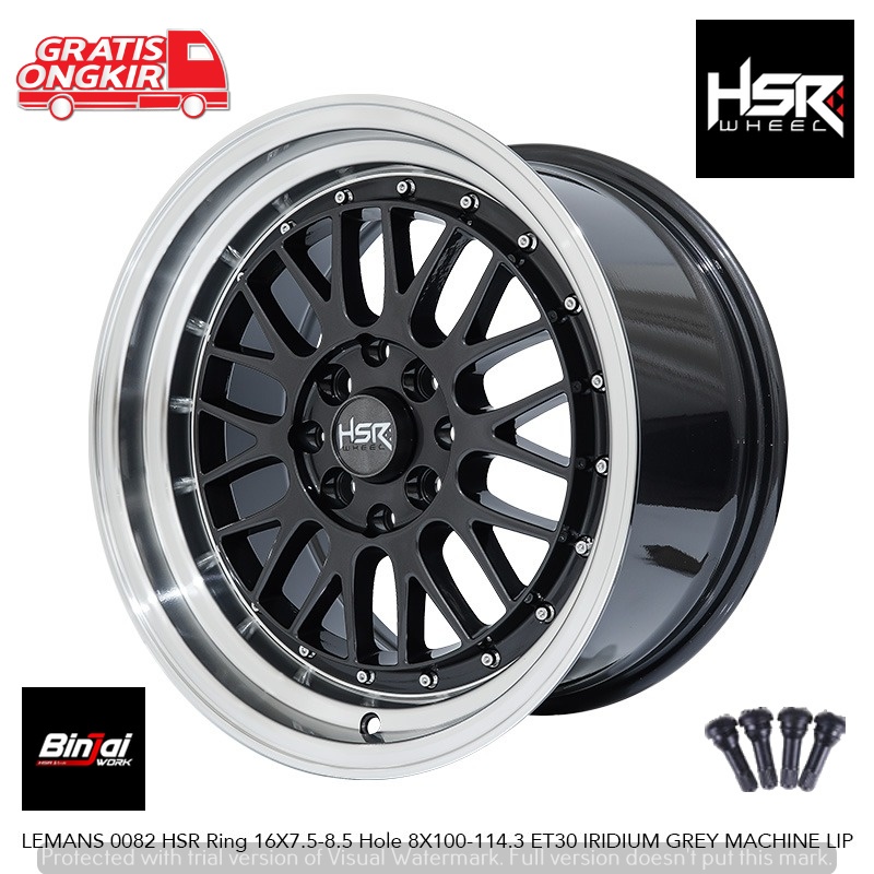 Pelek Celong Ring 16 HSR LEMANS BUKAN BBS LM Lubang 4 - Buat Avanza Xenia Kijang Livina Dll