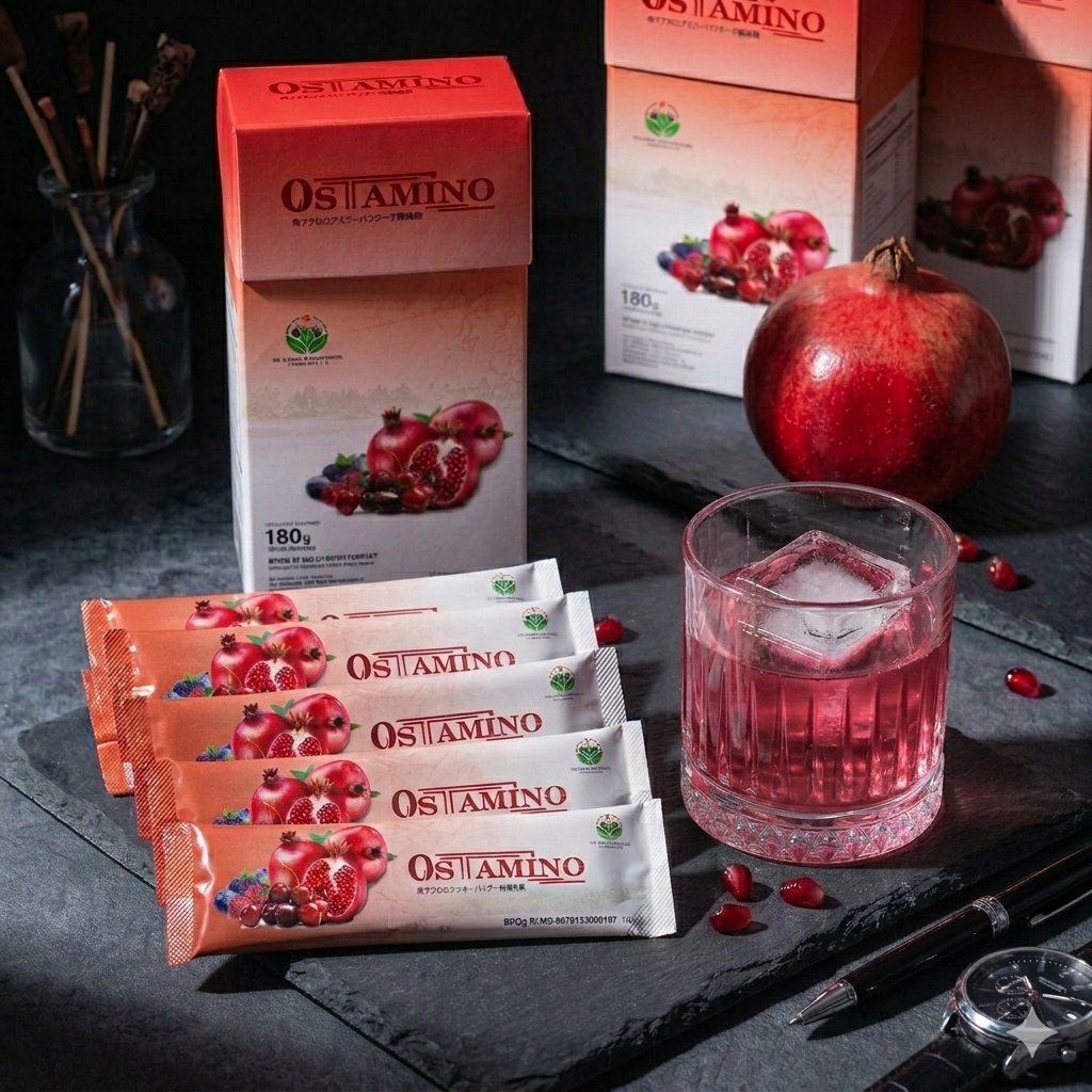OSTAMINO Original BPOM Minuman Kesehatan Pemelihara Stamina 2 Boxes, 3 Boxes + Free Thumbler