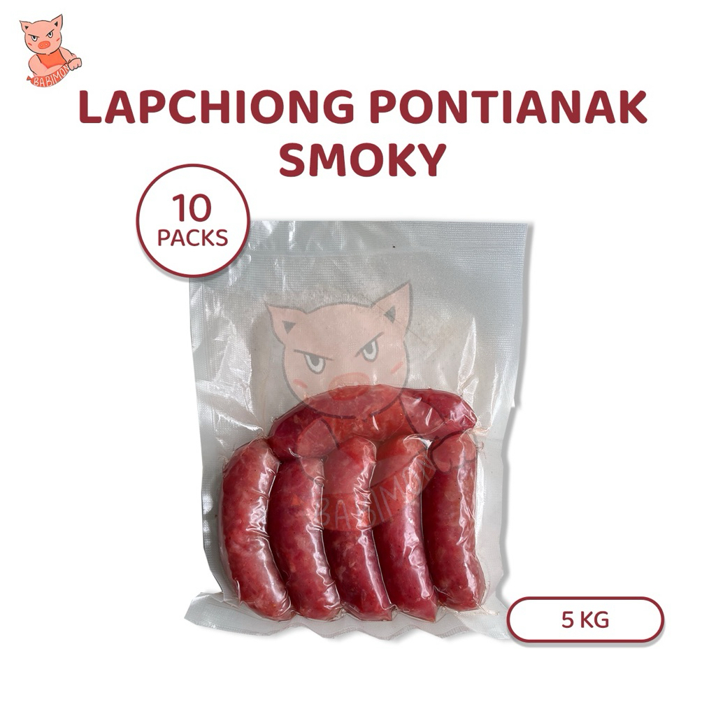Lapchiong Pontianak Smoky 5000gr 5kg - Lap Chiong Daging Babi Non Halal Pork Lap Cheong Sosis Babi