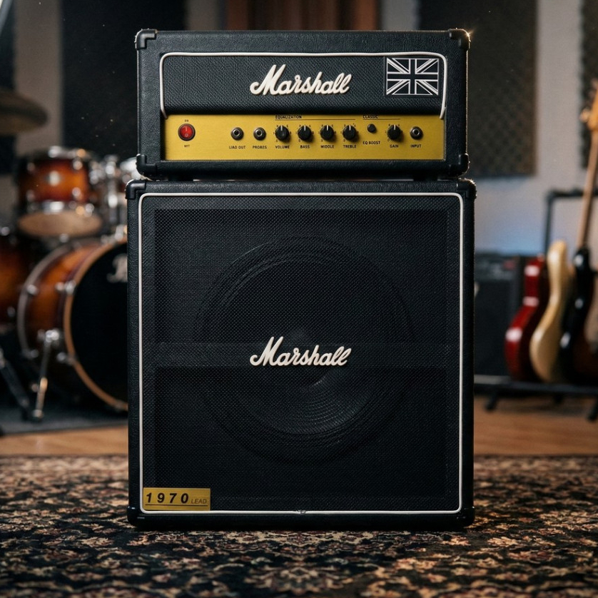 Ampli Bass & Gitar 12 Inch bluetooth bisa untuk karaoke Marshall 3 Input Head Cabinet Bonus Kabel Ja