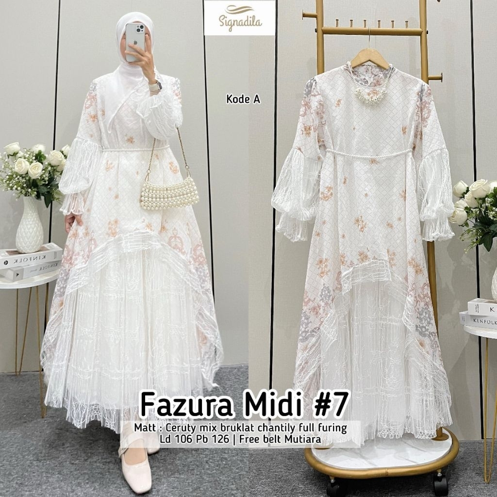 NEW GAMIS TERBARU FAZURA MIDI NEW FAZURA#7  WANITA MUSLIMAH PREMIUM 2026 BY SIGNADILLA