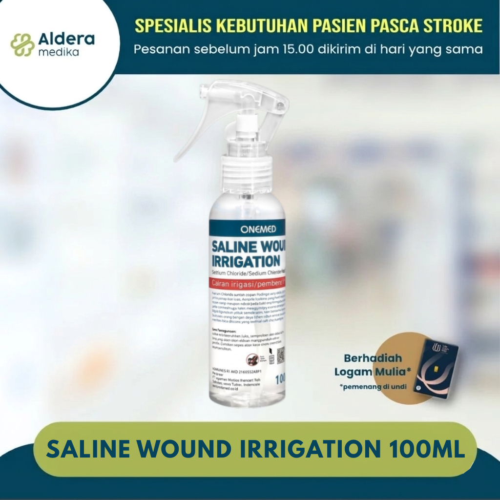 Aldera Medika Saline Wound Irrigation Onemed 100 ML Pencuci Luka (NACL 0.9%)