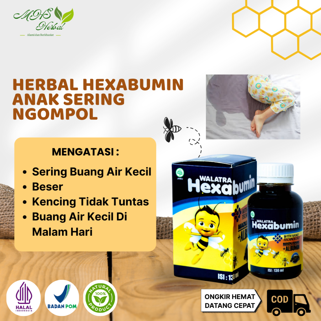 Obat Anak Sering Ngompol, Beser, Buang Air Kecil Di Malam Hari, Buang Air Kecil Terus Menerus - Madu