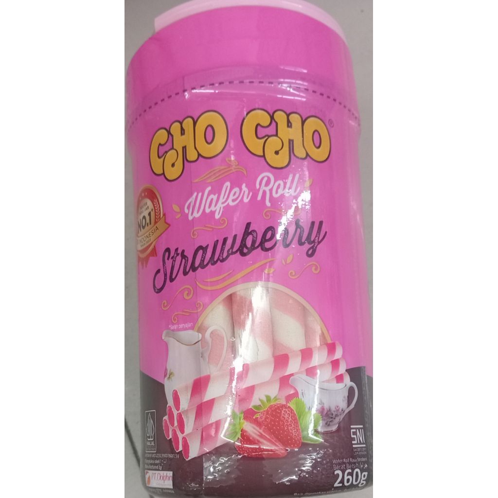 Choco Wafer Roll Strawberry 260 gr