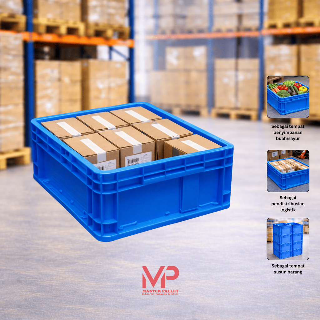 Box Logistik Kotak Penyimpanan Plastik Container Plastik Box Serbaguna Tempat Penyimpanan
