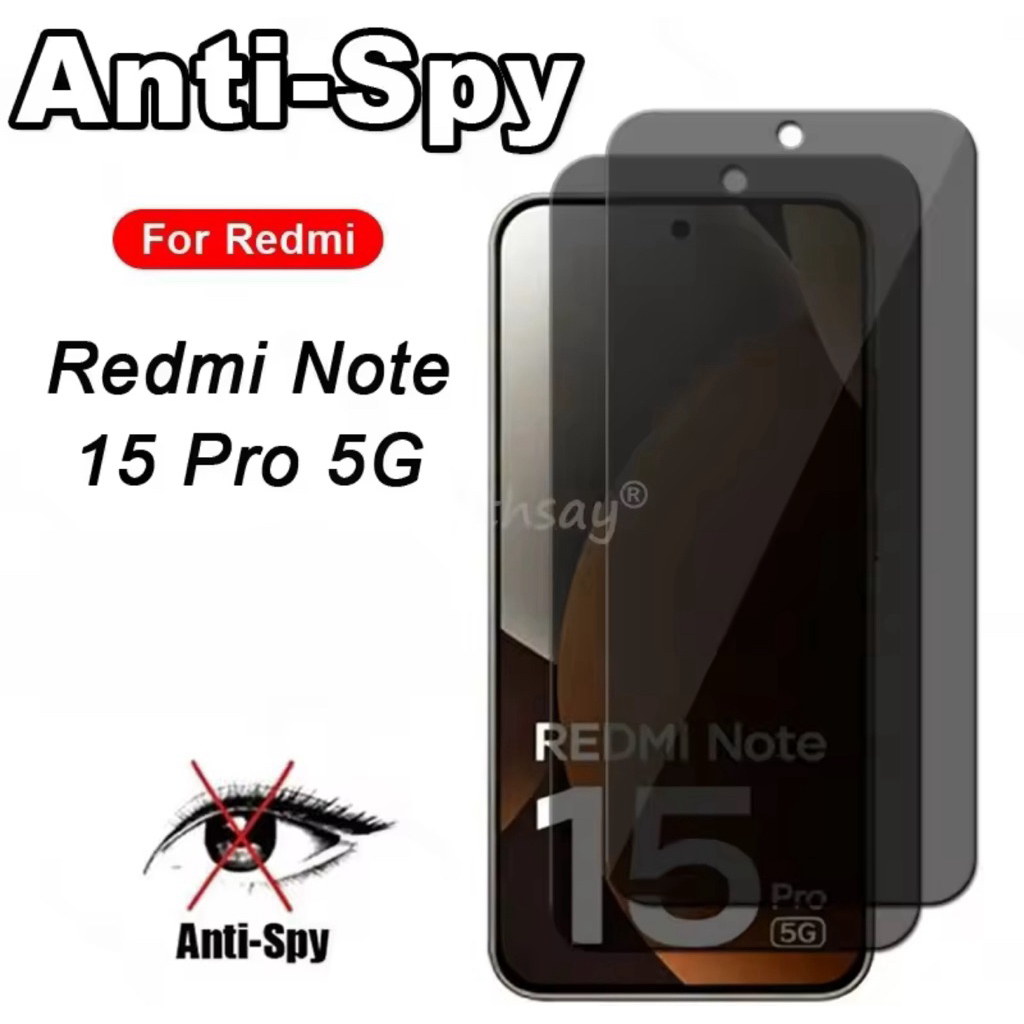 (GARANSI GANTI BARU) Tempered Glass Anti SPY XIAOMIREDMI13/REDMI13C/POXO C65/A1/A2/REDMIA3/POCOX5PRO