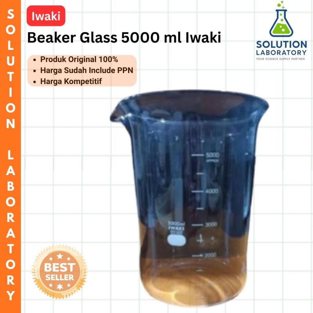 Beaker Glass 5000ml, Catalog.1000BK5000 Iwaki