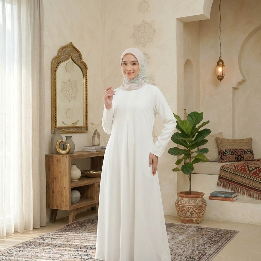 Gamis Abaya  Nur'rahma-Abaya Wanita Polos Busui Friendly  Bahan Sabrina Premium EXCLUSIF  Cantik unt