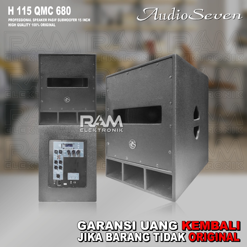Speaker Pasif Subwoofer 15 Inch AUDIO SEVEN H 115 QMC 680 | QMC680 Original 1000 Watt