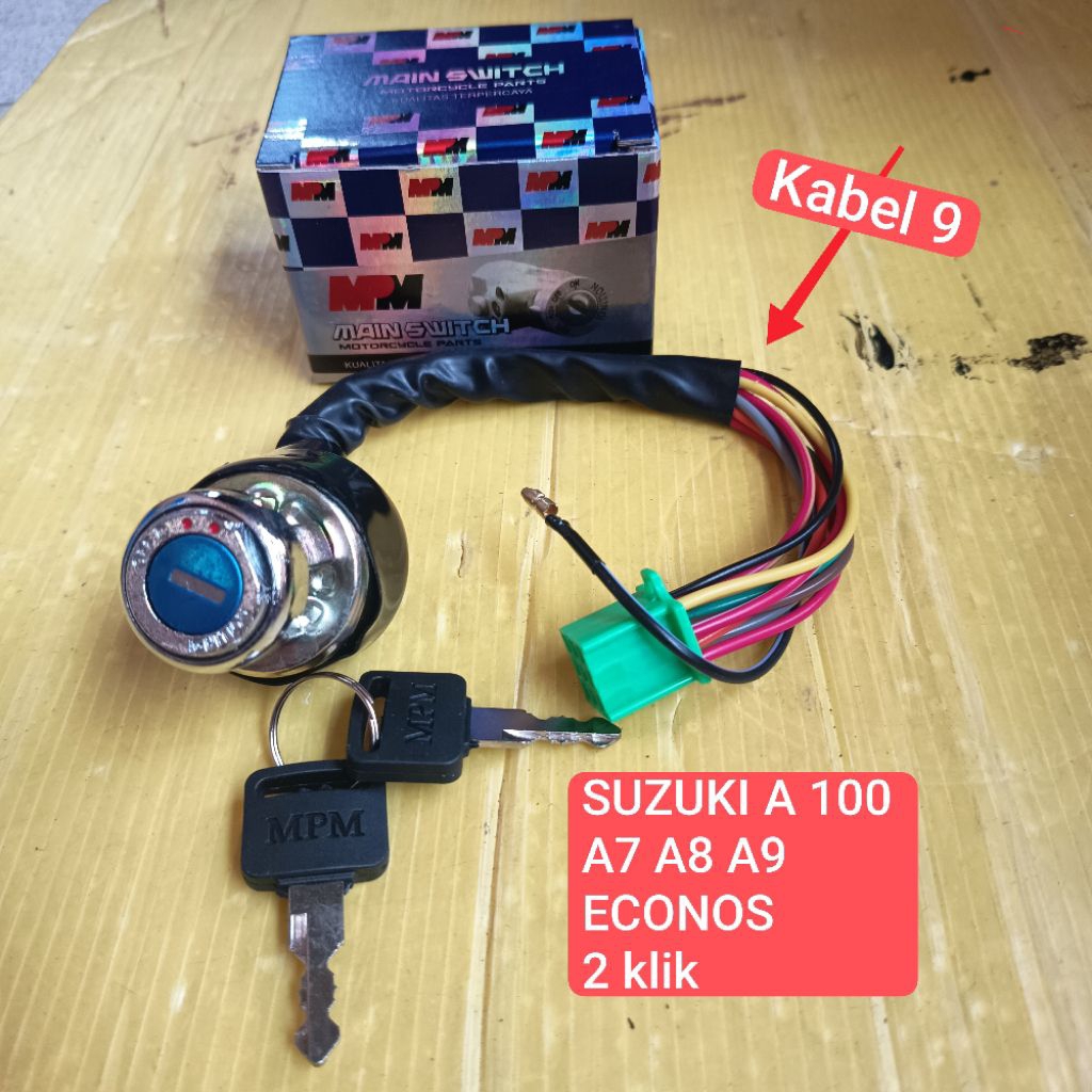 kunci kontak Suzuki  A100  A 100 a7 a8 a9  Econos 2 klik   kabel 9