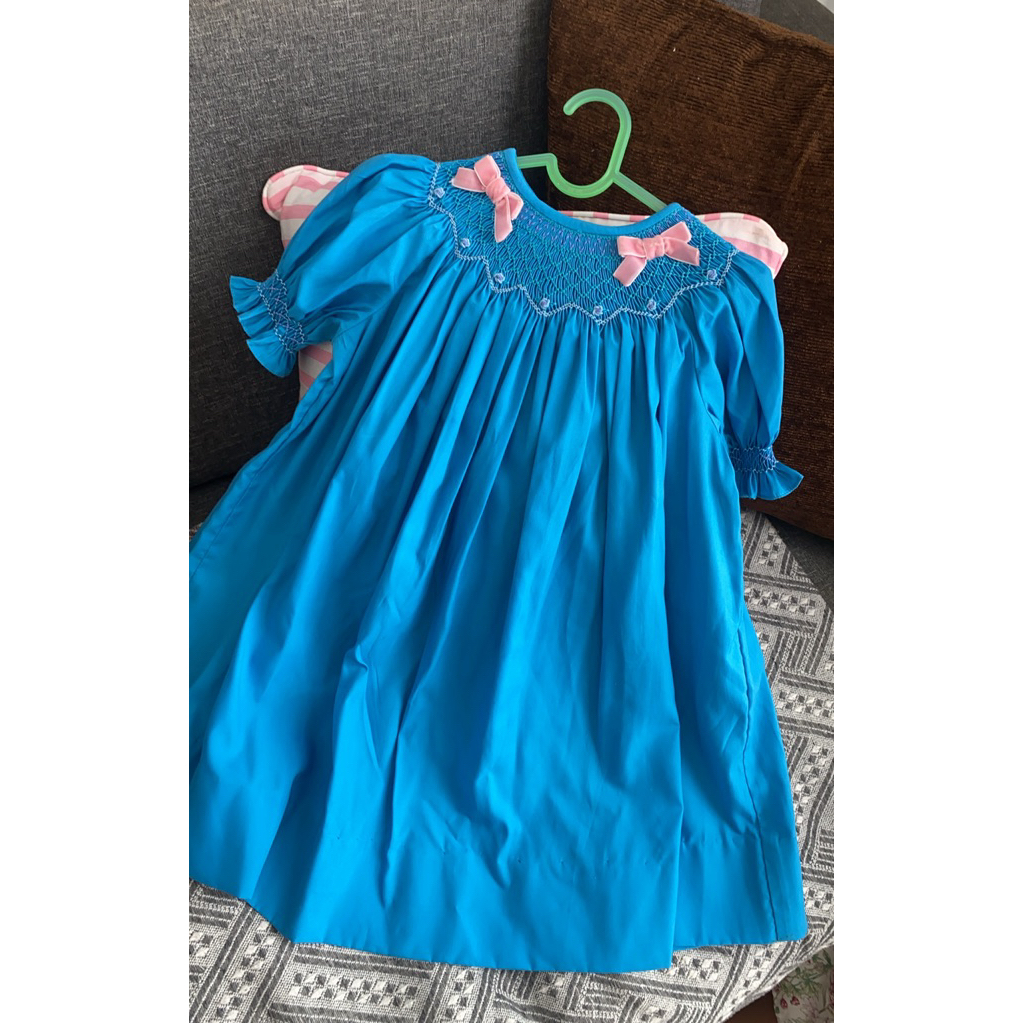 preloved smocked dress baby bishop smocked dress handsmocked 2/3years not tykes and tots