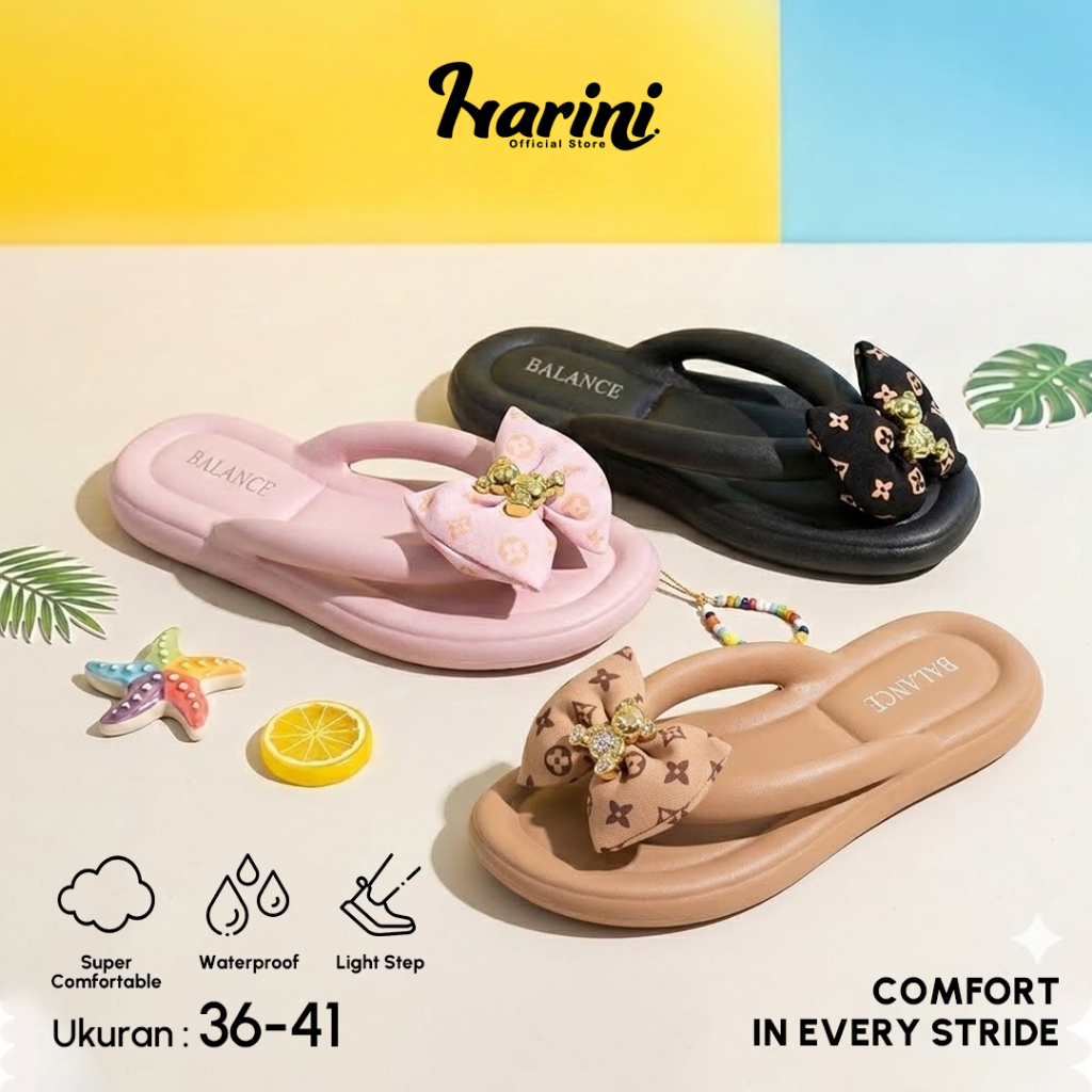 Sandal Jepit Jelly Wanita Model Pita Lucu Import PCU Sendal Karet Jelly Cewe Kekinian 2024-5A