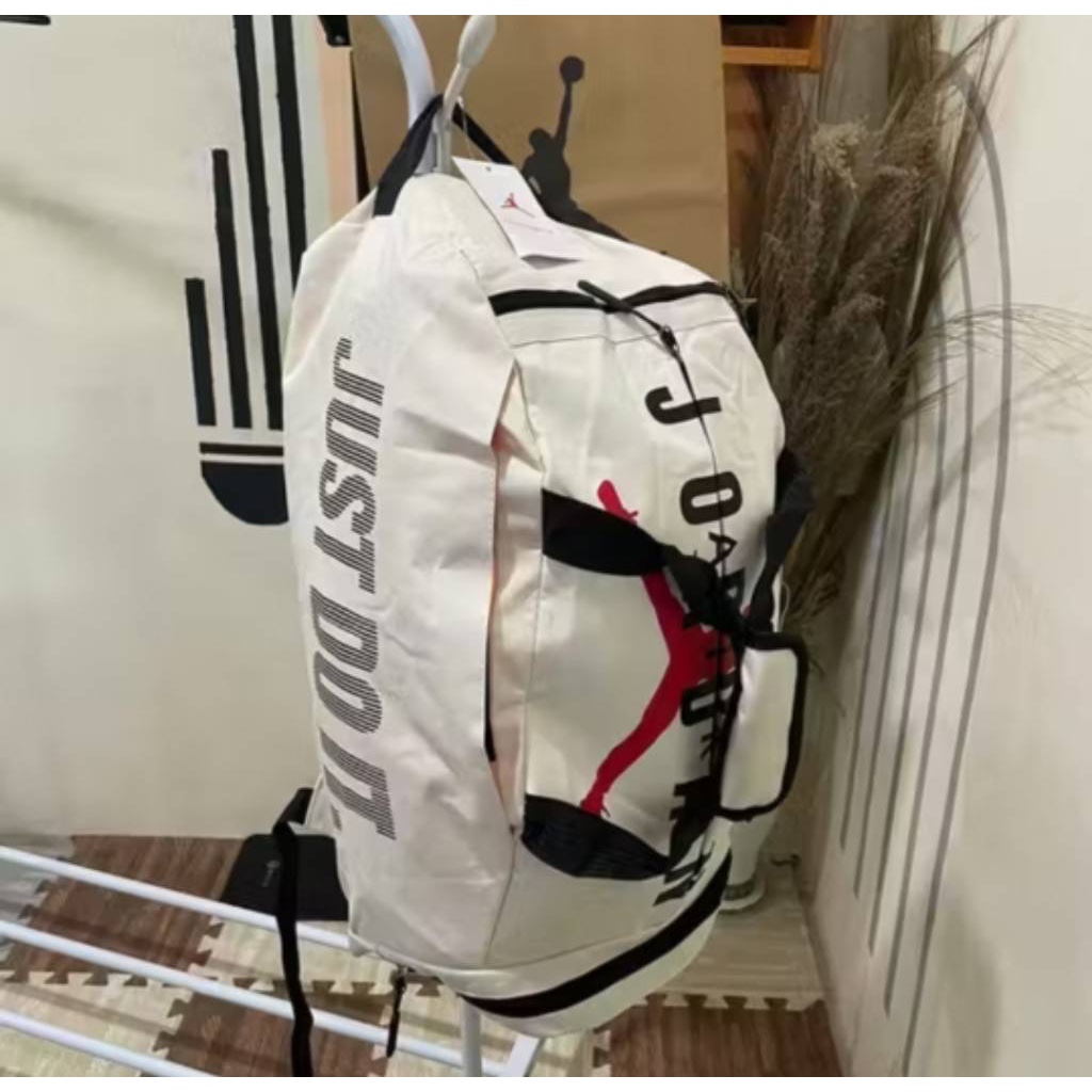 TAS RANSEL DUFFLE JORDAN JUST DO IT ORIGINAL WHITE BAGS / TAS TRAVEL BAGS GYM PRIA WANITA