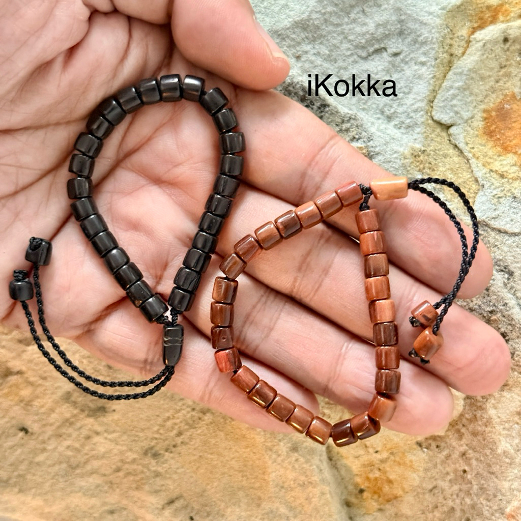2 PCS Gelang Marjan Anak 27 Butir Kokka Kaukah Asli – Gelang Latihan Zikir Anak SD Premium, Tidak Ir