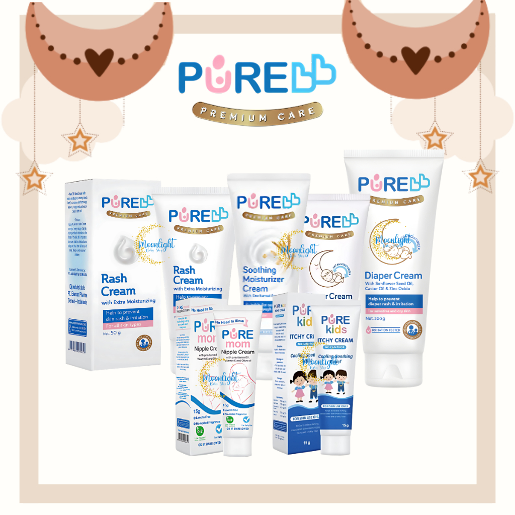 Pure Baby Rash Cream | Diaper Cream | Nipple Cream | PURE Soothing Moisturizer | Itchy Cream PURE BB