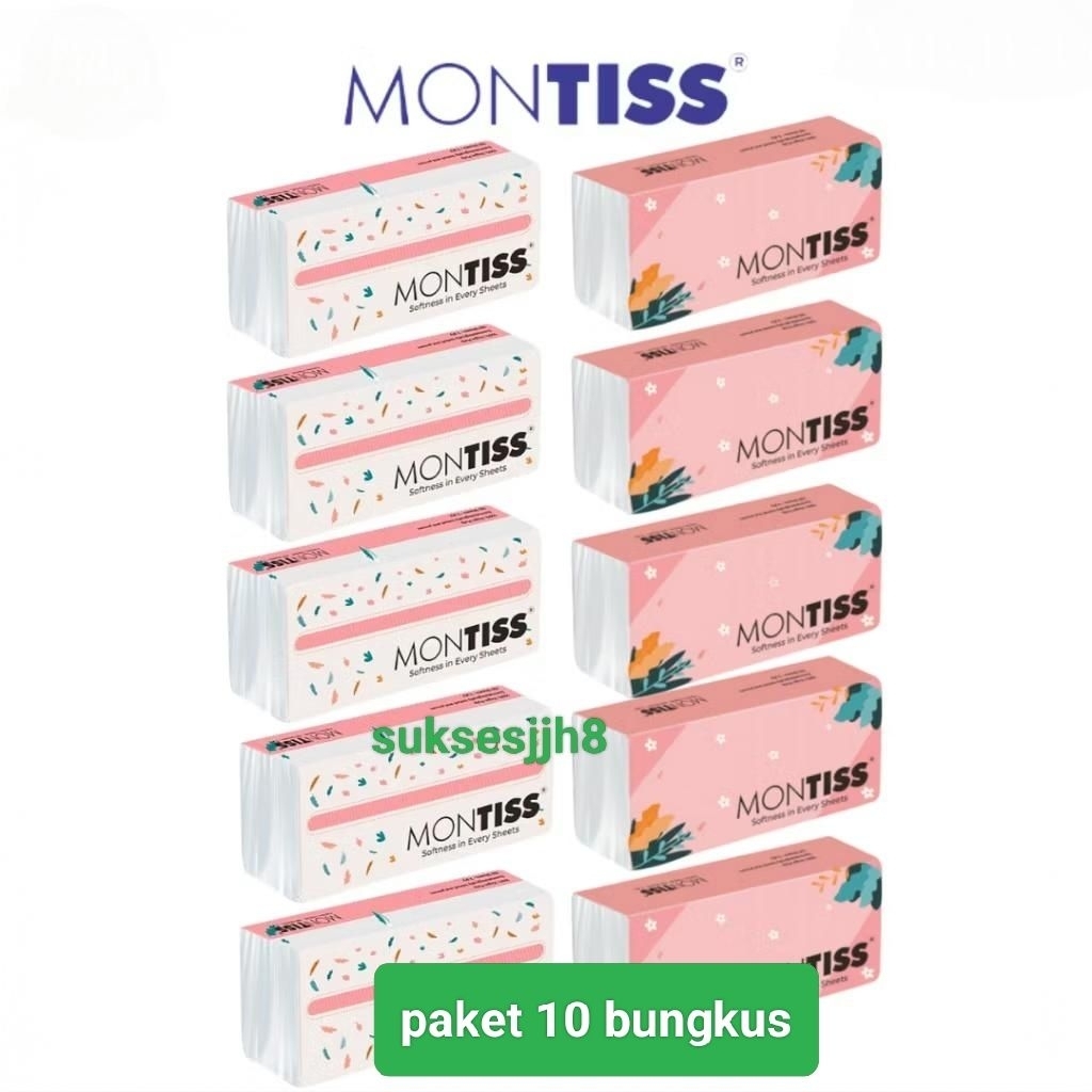 (Isi 10pc) Tisu montiss 150 sheet/ Montiss 150 lembar 10 bungkus