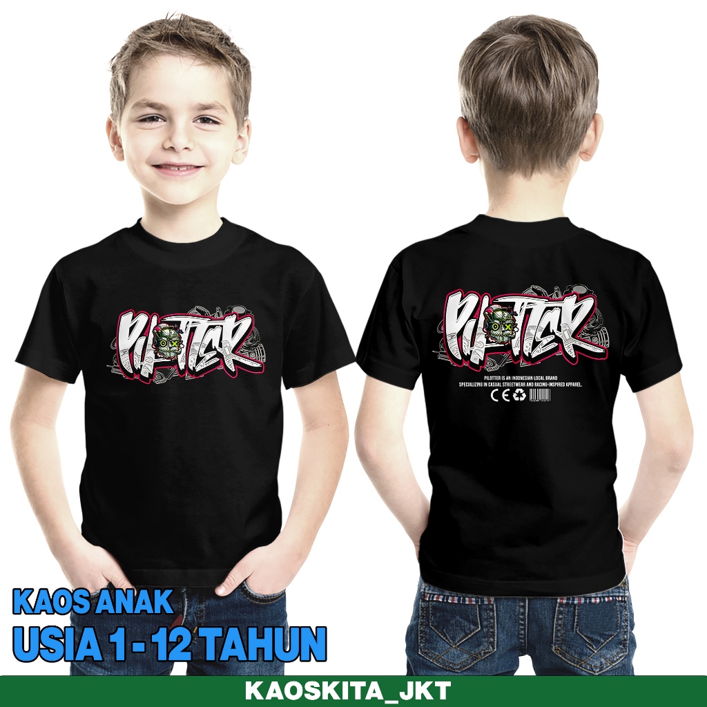 T-SHIRT KAOSKITA_JKT Edisi "PILLOTER V4"100%PREMIUM /Kaos Anak/Perang Pilloter Genk/thermo king/kaos