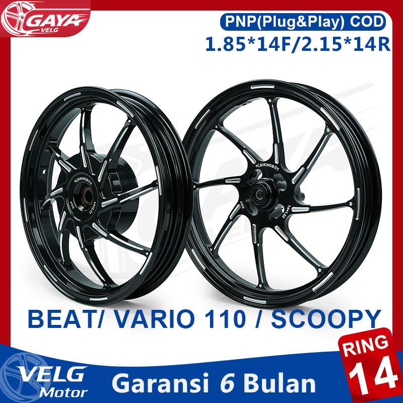 Velg BikingBoy RING 14 Untuk Semua Beat, Scoopy, Genio, Spacy, Vario 110/110fi/Karbu VELG RACING CNC