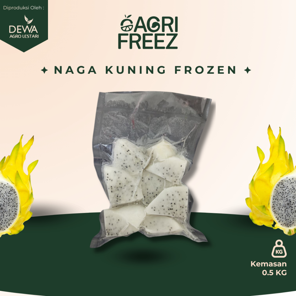 Frozen Fruit Naga Kuning 500g – Buah Beku Irisan untuk Jus & Smoothie