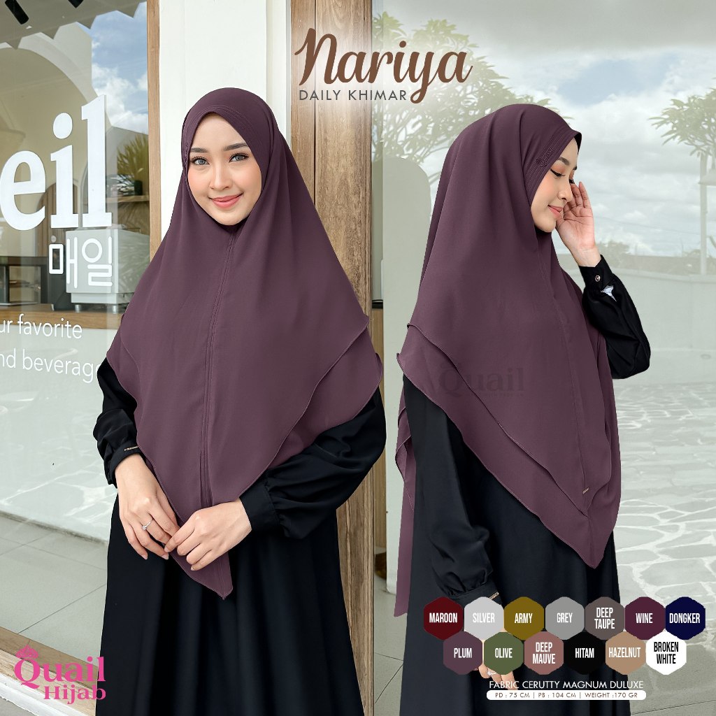 Nariya Khimar Hijab Jumbo Syari Jilbab Ceruti Besar