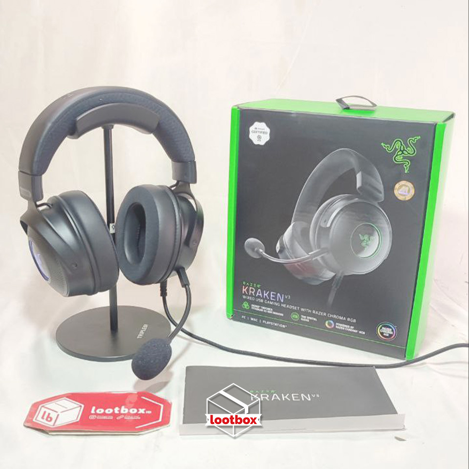 Razer Kraken V3 Wired USB Gaming Headset (Chroma RGB + THX Spatial Audio) (PC/Laptop) [SECOND]