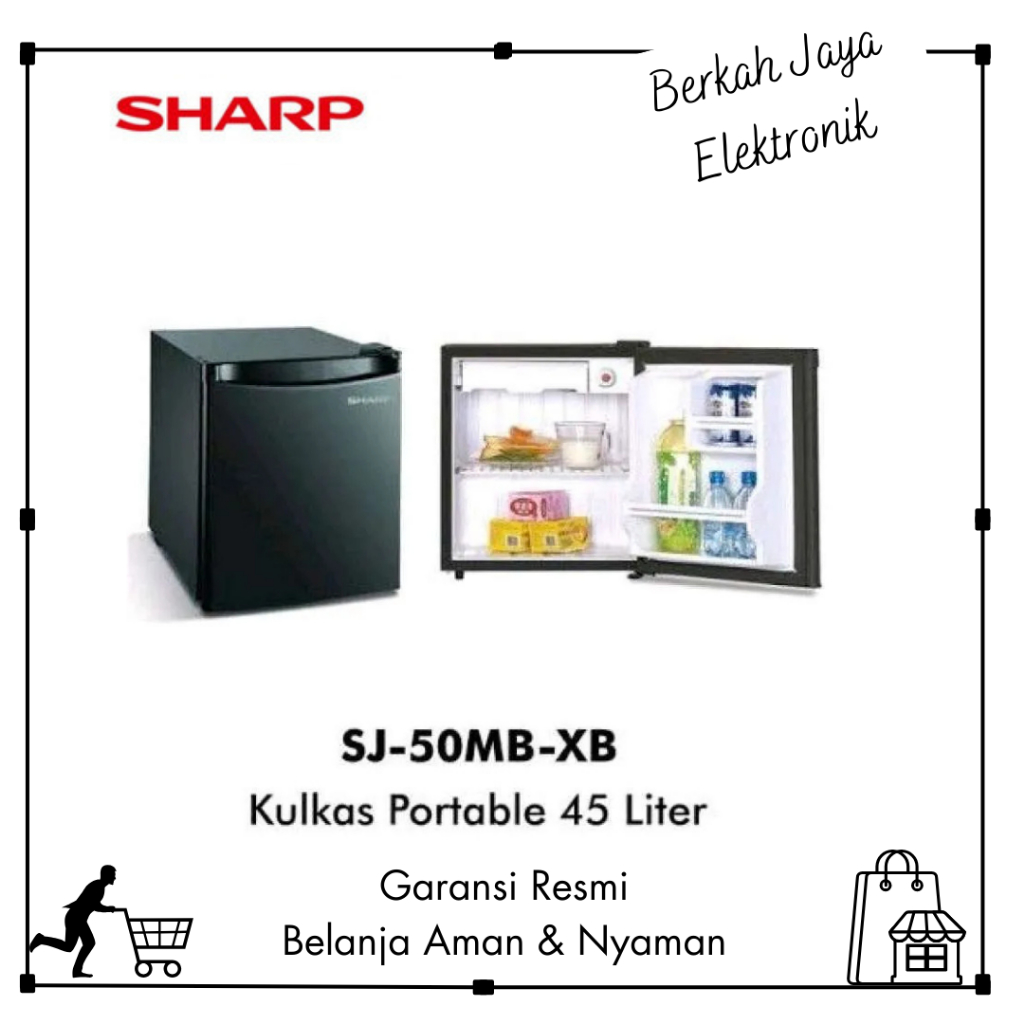 KULKAS 1 PINTU SHARP 50 LITER SJ-50MB-XB KULKAS MINI