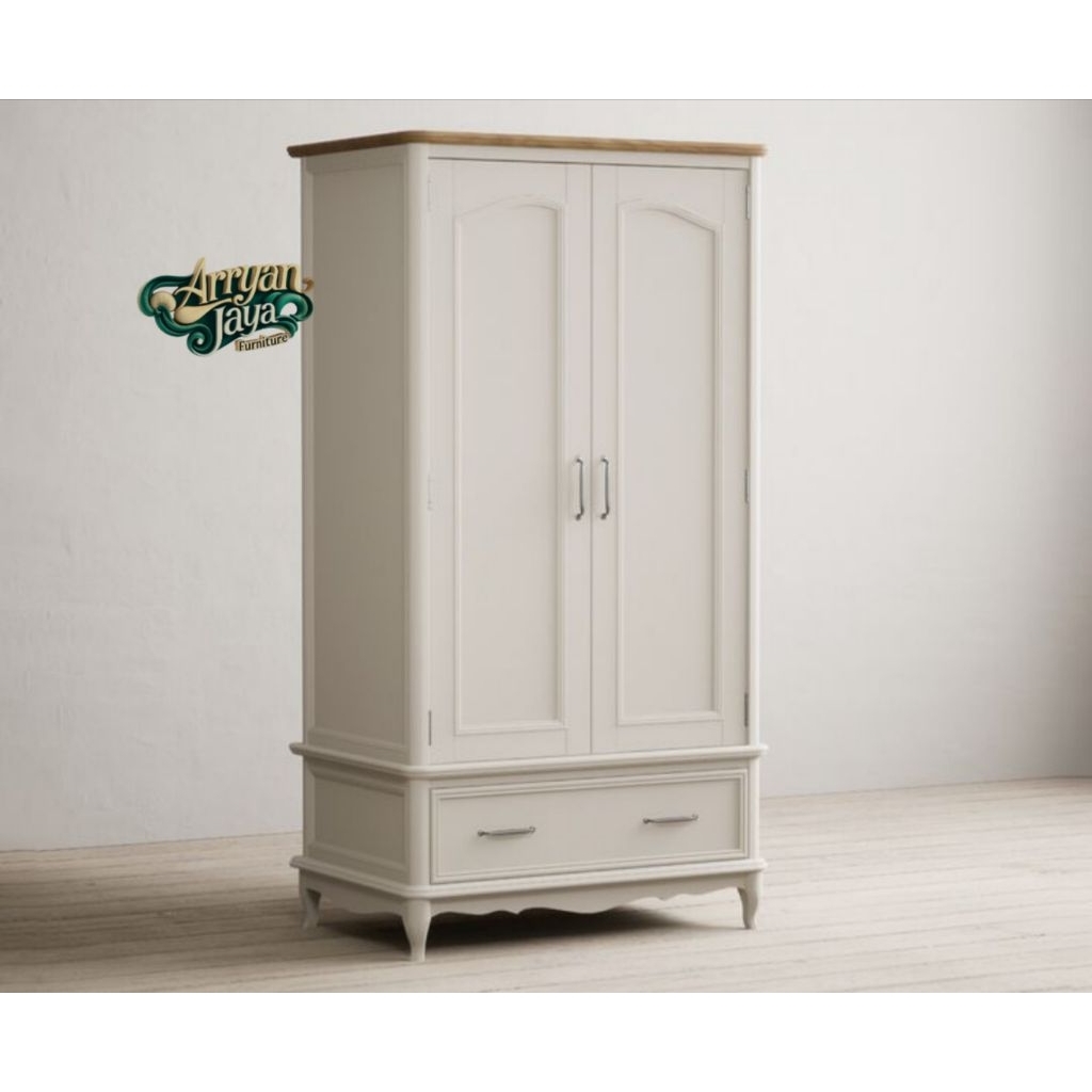 lemari pakaian kayu 2 pintu