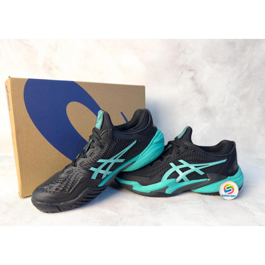 Sepatu Tenis ASICS Court FF 3 Black/Aurora Green