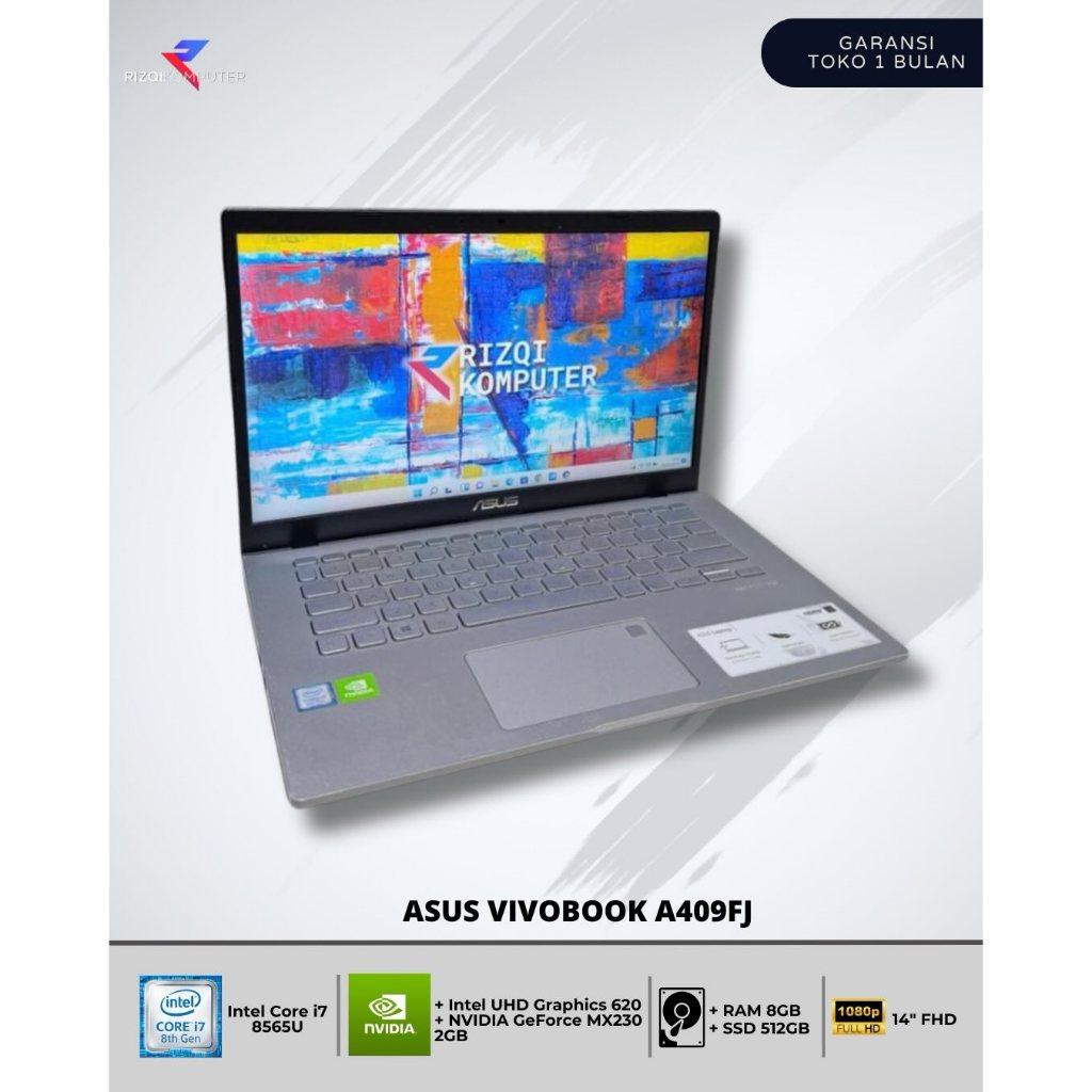 Asus VivoBook A409FJ Intel Core i7-8565U RAM 8GB SSD 512GB bangh