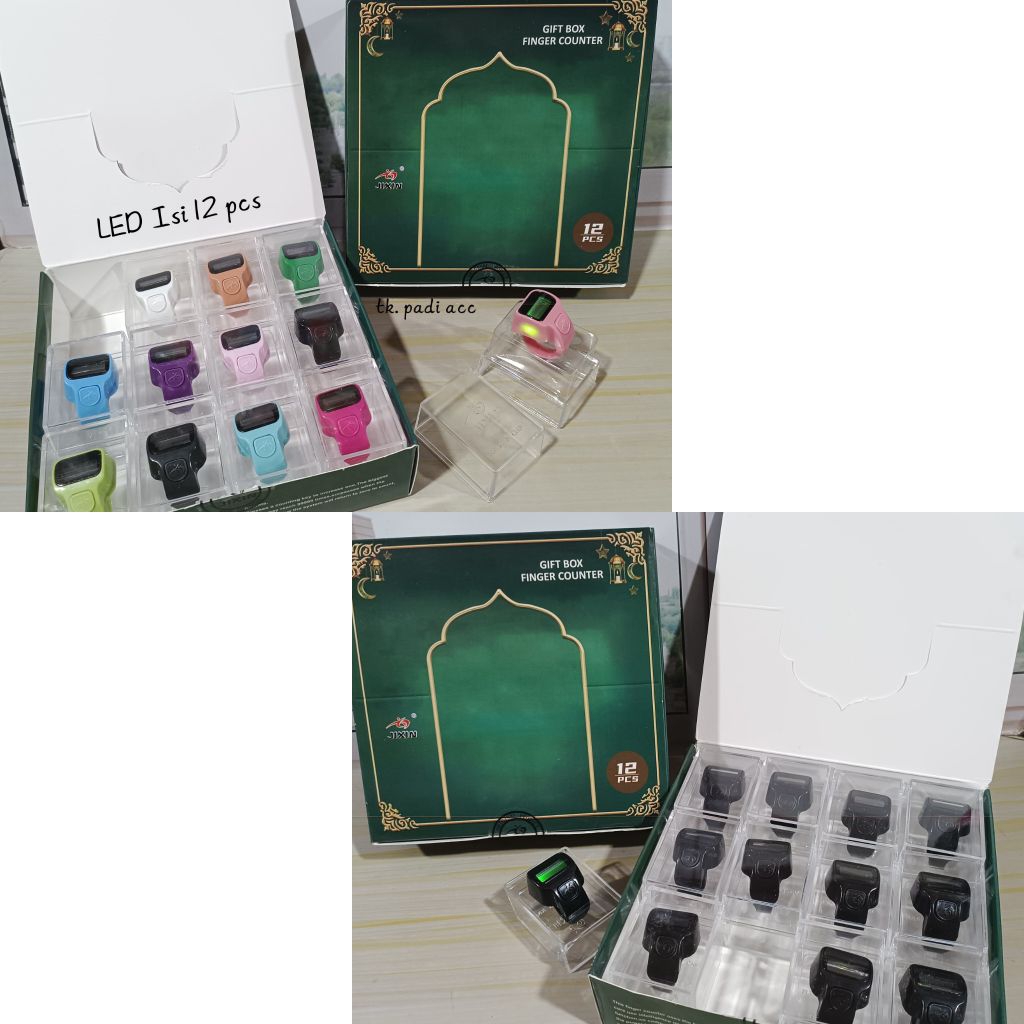 GROSIR TASBIH DIGITAL LED CINCIN KOTAK NEWW PER BOX ISI 12 PCS