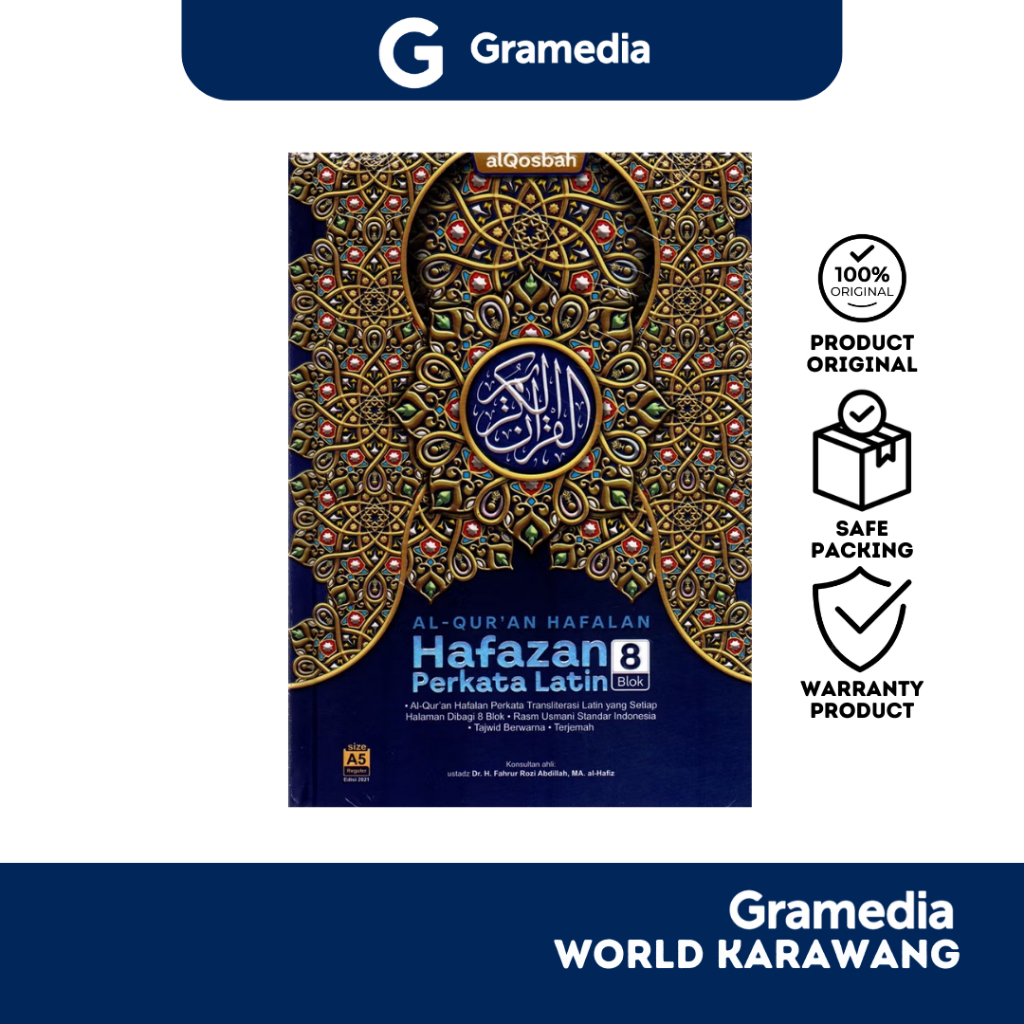 Gramedia Karawang - Buku Kitab Suci - Al Qur'an Hafazan 8 Perkata Latin - Al Qosbah - Hard Cover