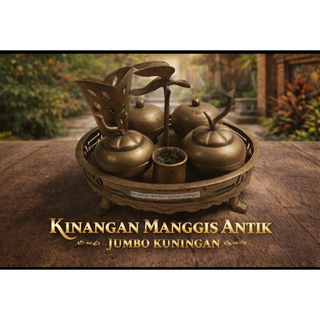 (1SET KINANGAN ANTIK MANGGIS JUMBO KUNINGAN )