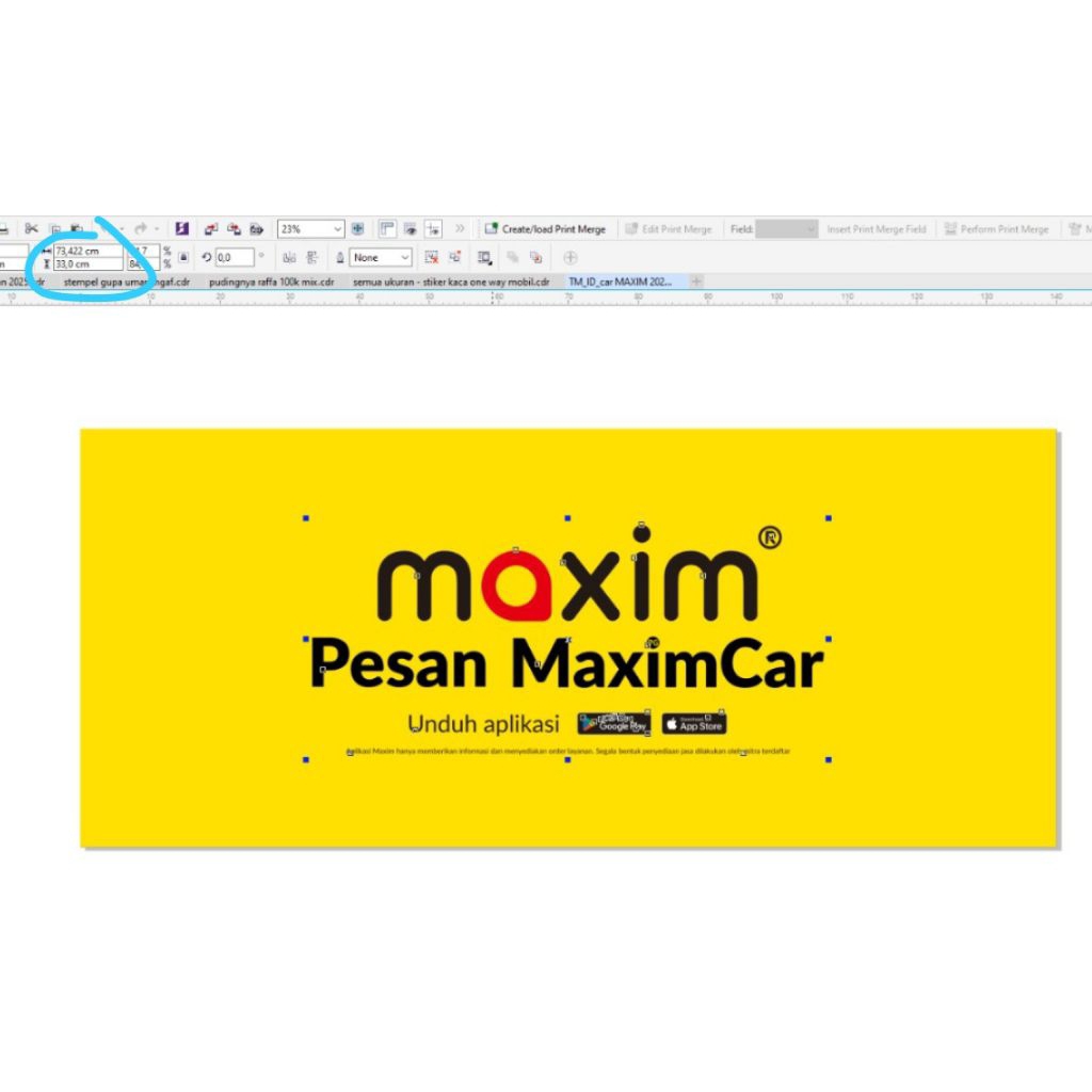 Stiker Maxim Kaca Belakang