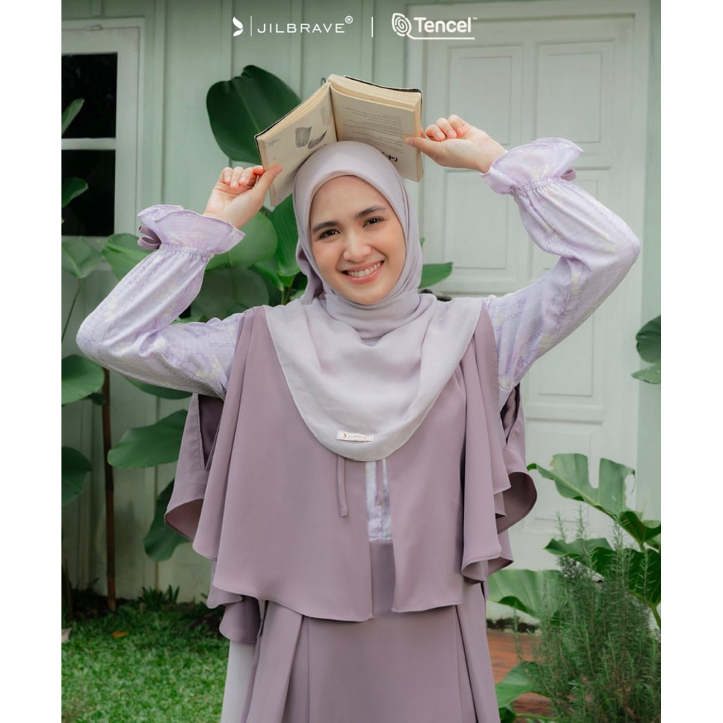 Jenna Dress Jilbrave Gamis Lebaran Wanita 4 in 1 Look Motif TENCEL™ Premium