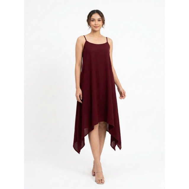[ Vintage ] Rosamund / Dress Pendek / Dress Tali Satu / Bawahan Melengkung