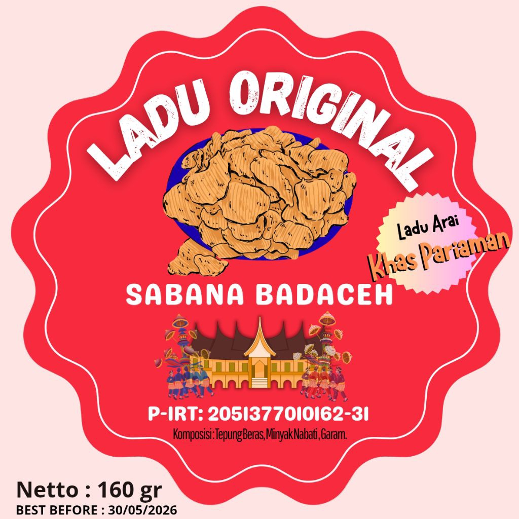 Ladu Arai (arai pinang) Original makanan khas sumbar (padang) Pariaman