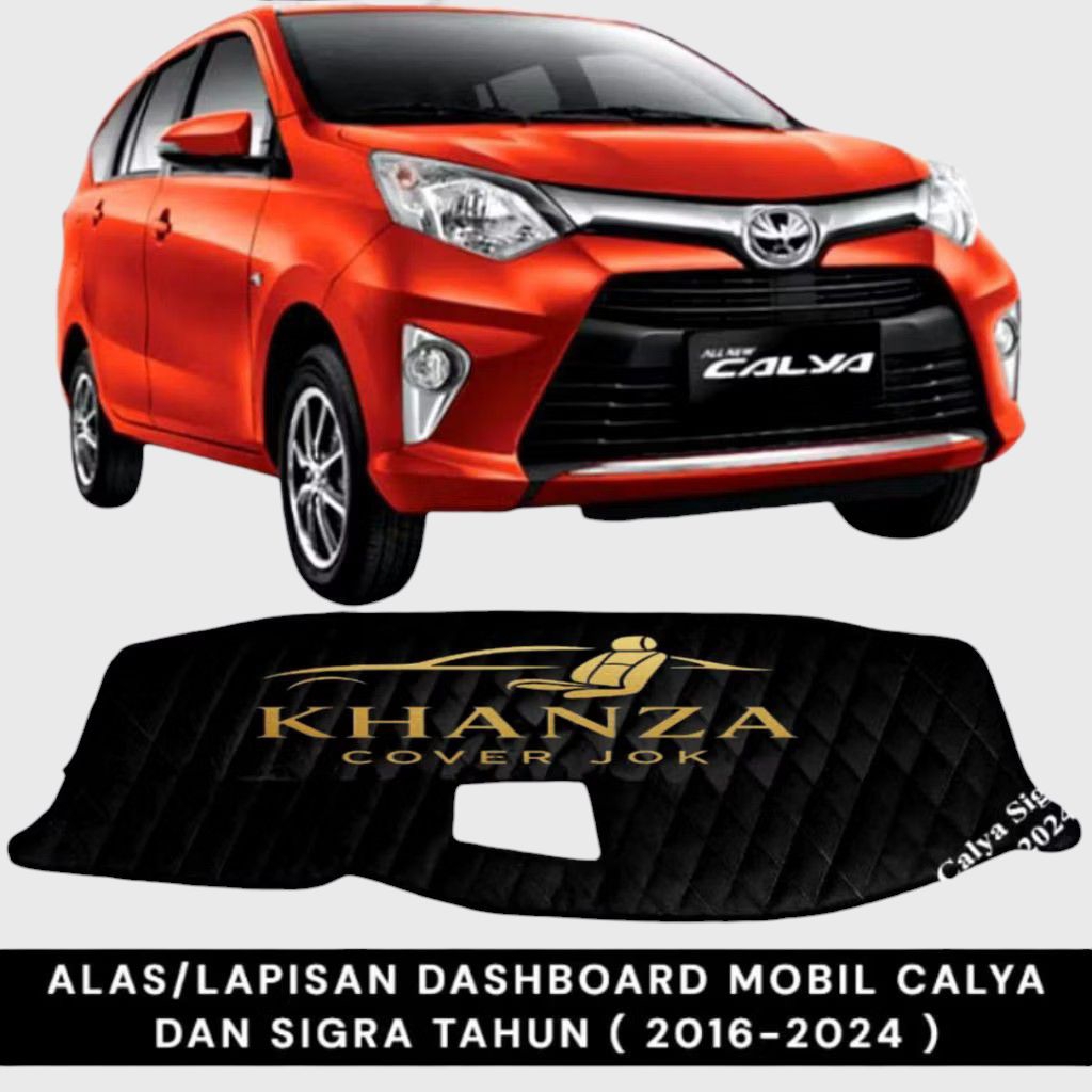 [Best Seller] Alas/Cover Dashboard Kulit Sintetis Mobil Calya & Sigra (2016-2023) Motif Wajik, Akses