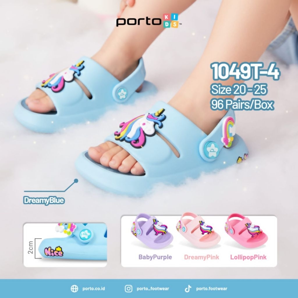 SANDAL ANAK CEWEK UNI CORN EMPUK RINGAN PORTO 1049