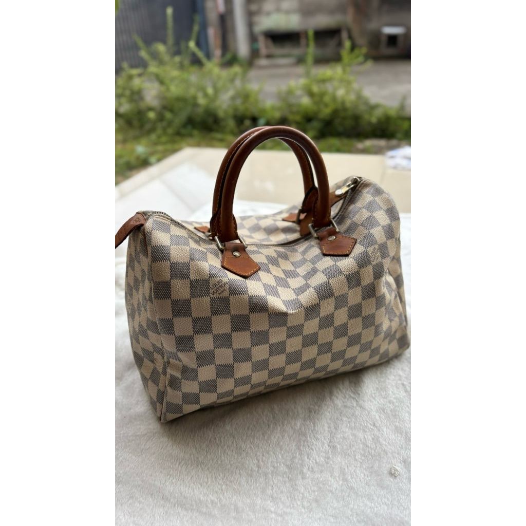 Elpong damier azur speedy bag