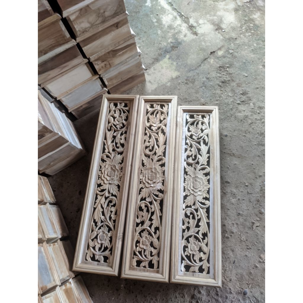 loster ukir kayu kayu jati, loster ventilasi udara rumah