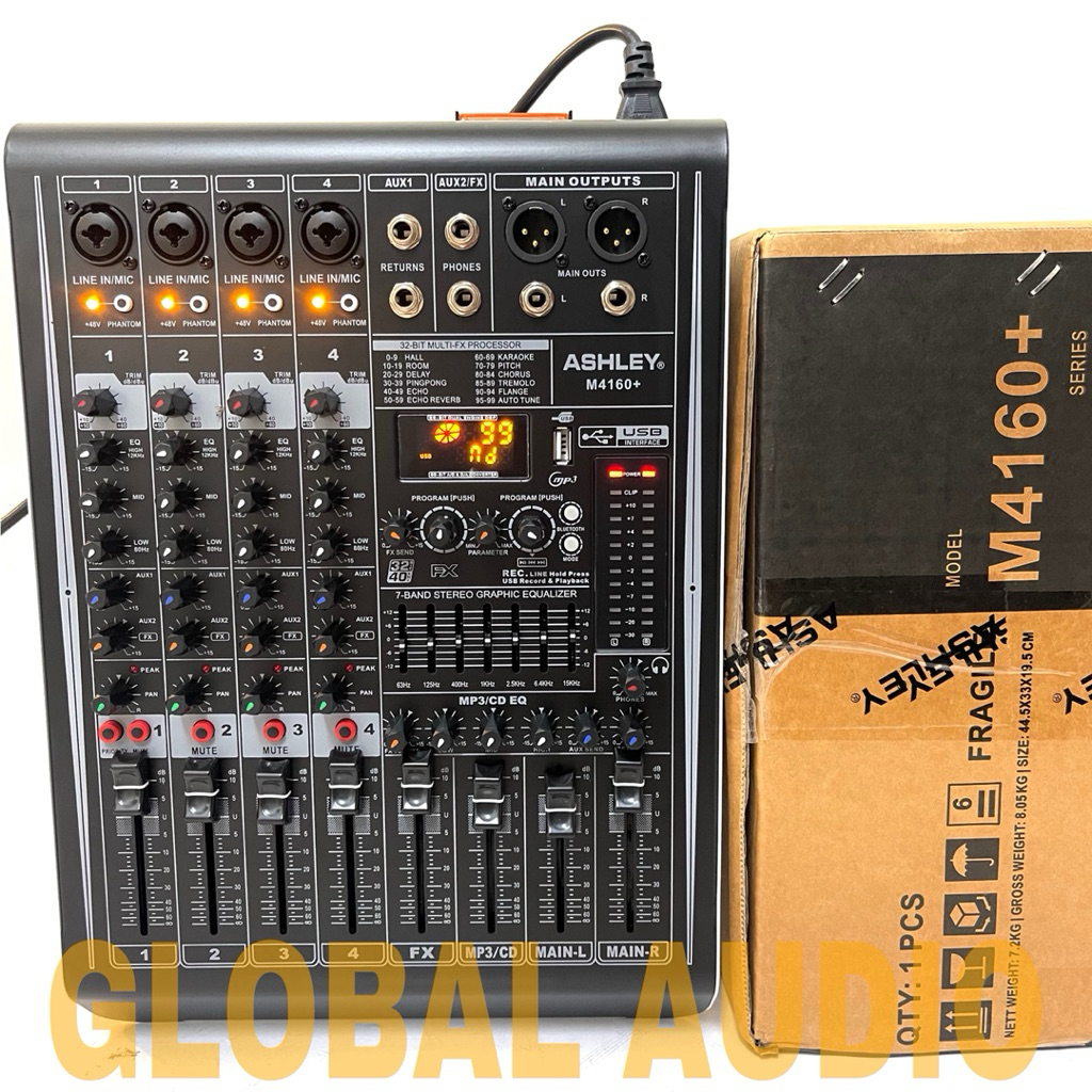 Power Mixer Audio Ashley M4160+ 4channel Original M 4160+ Power Ashley Mixing 4 M4160 plus ( Bisa CO